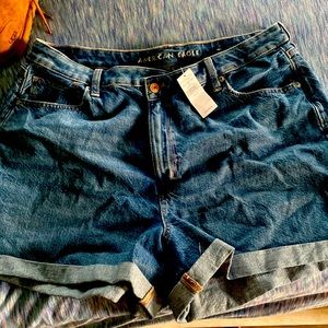 American eagle outfitters denim shorts high waisted us 18